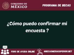 como puedo confirmar mi encuesta 6547